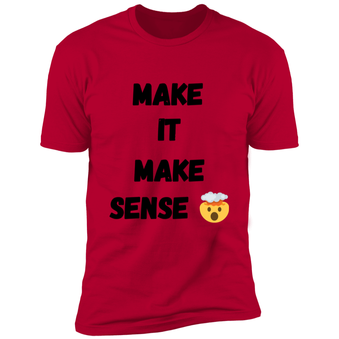 MAKE SENSE Men Premium Short Sleeve Tee | BLACK FONT