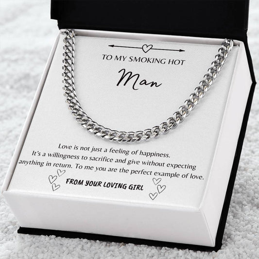 Definition Of Love | Gift For Man | To My Man Cuban Link Chain