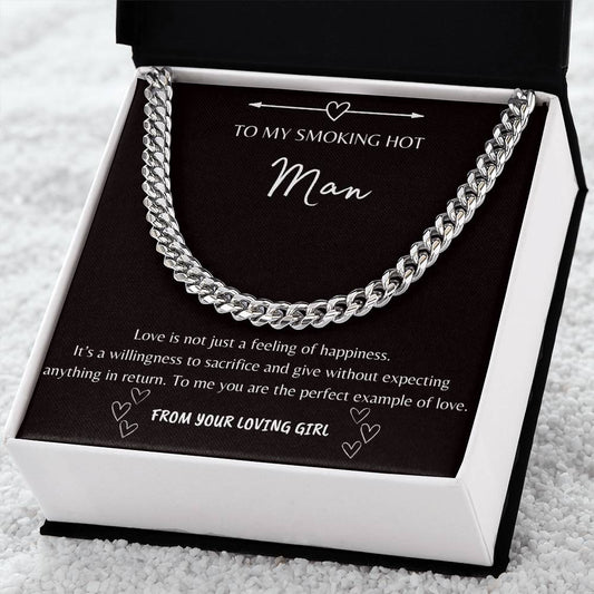 Definition Of Love | Gift For Man | To My Man Cuban Link Chain