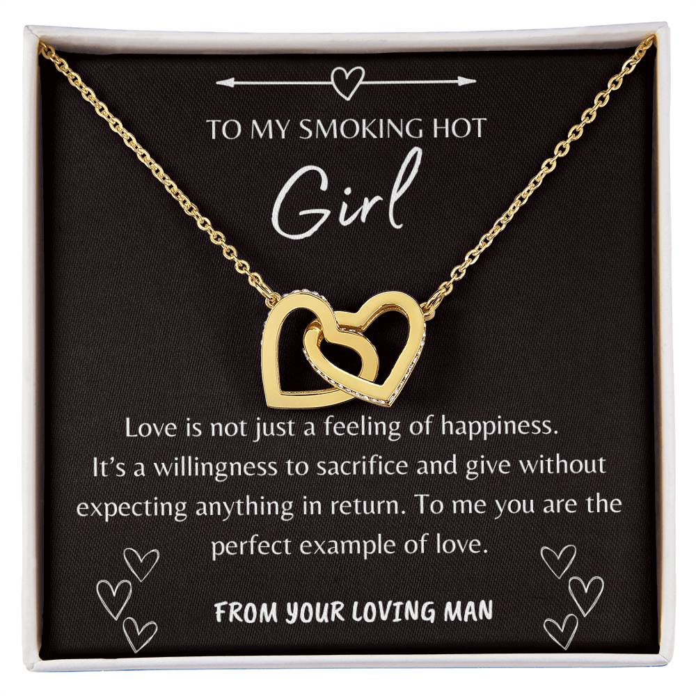 Definition Of Love | Gift For Girl | To My Girl Interlocking Hearts Necklace