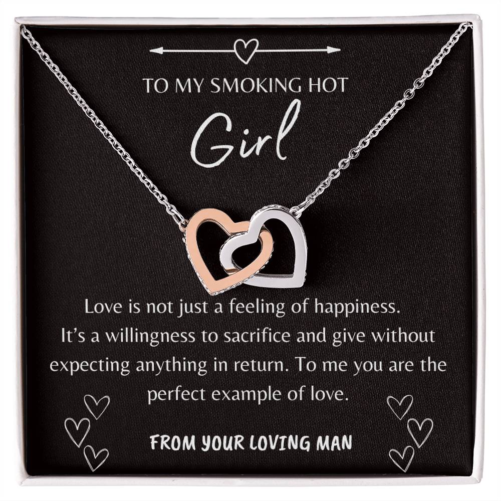 Definition Of Love | Gift For Girl | To My Girl Interlocking Hearts Necklace