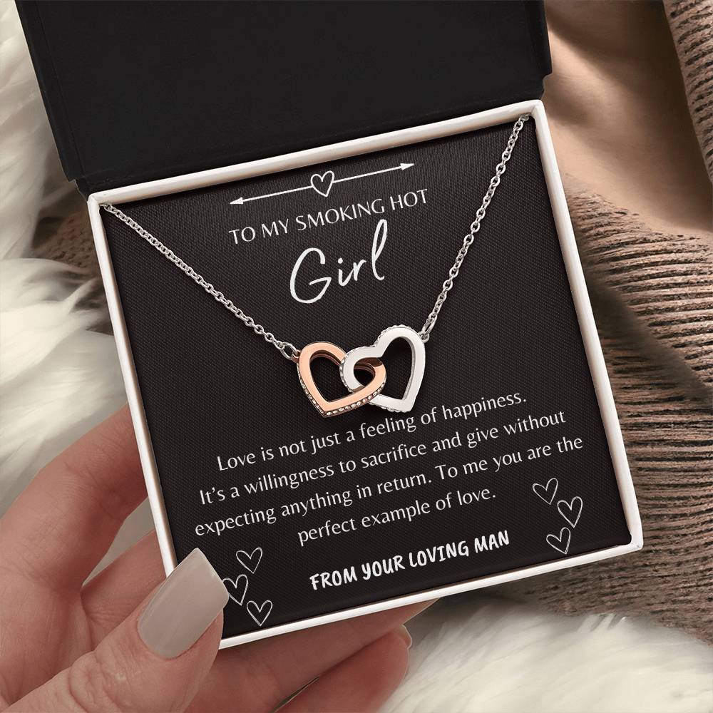 Definition Of Love | Gift For Girl | To My Girl Interlocking Hearts Necklace