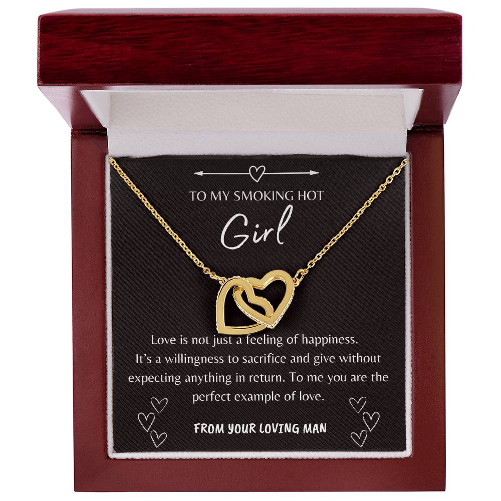 Definition Of Love | Gift For Girl | To My Girl Interlocking Hearts Necklace