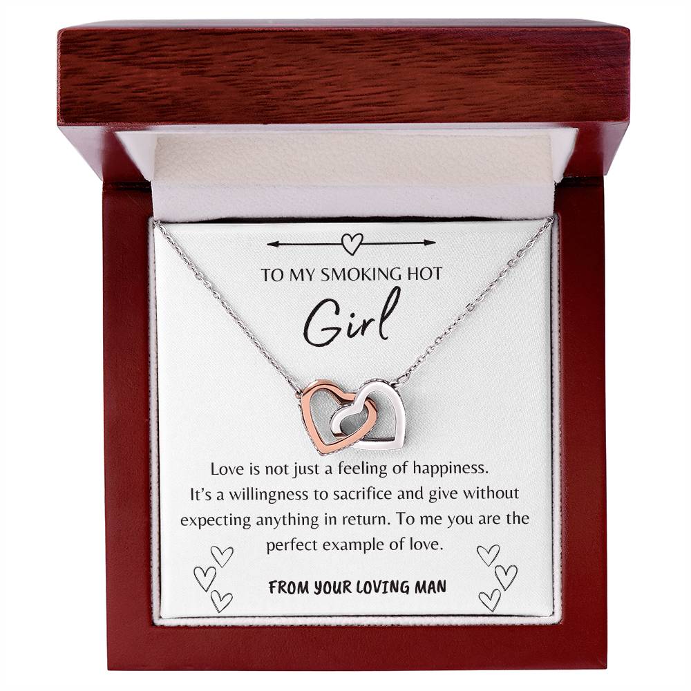 Definition Of Love | Gift For Girl | To My Girl Interlocking Hearts Necklace