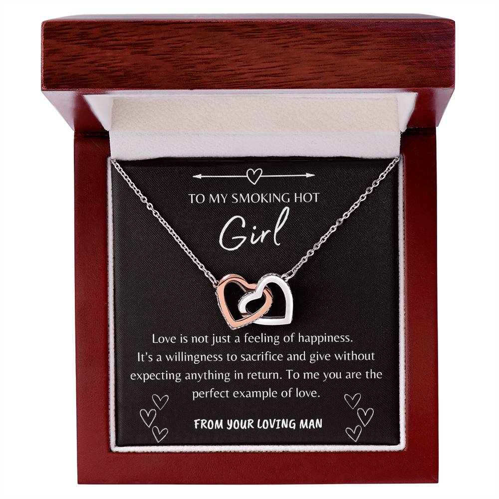 Definition Of Love | Gift For Girl | To My Girl Interlocking Hearts Necklace