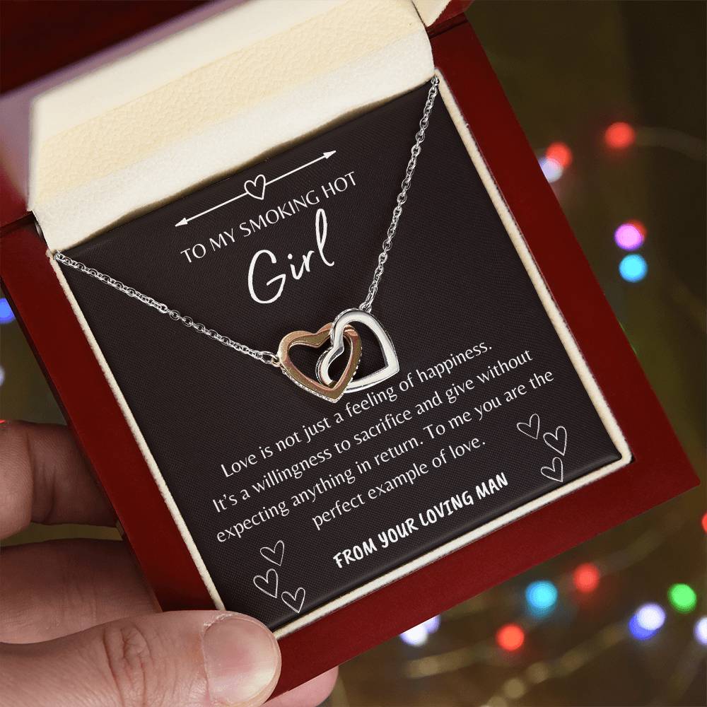 Definition Of Love | Gift For Girl | To My Girl Interlocking Hearts Necklace